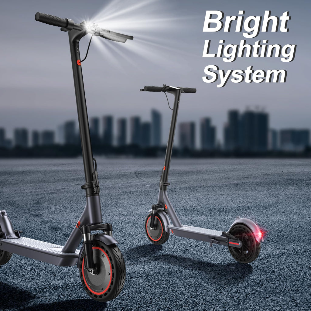 VOLPAM Electric Scooter, 350W/500W Powerful Motor, 8.5"/10" Solid Tires, 19/22Mph, 28/23/21/16 Miles Max Range, Dual Braking