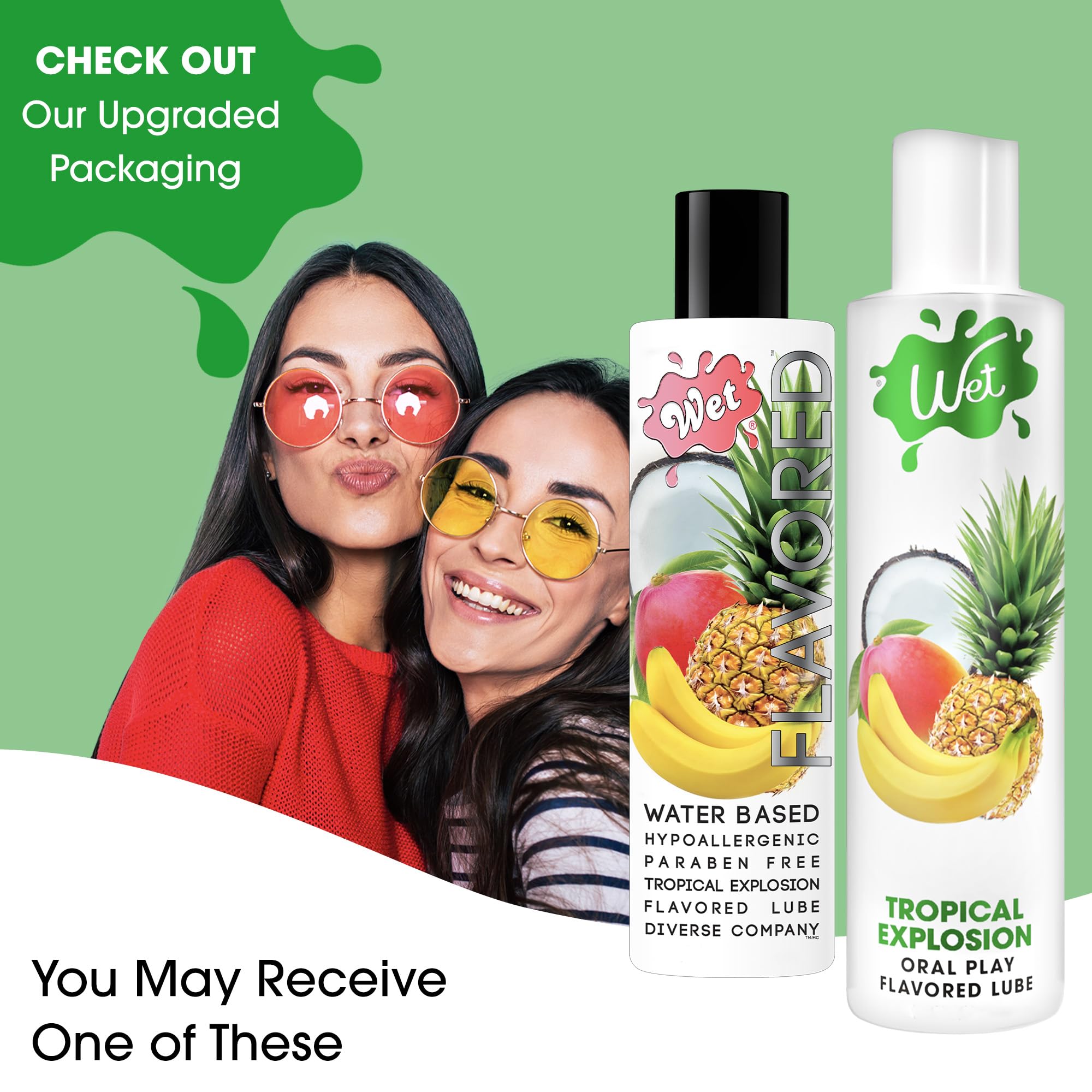 Wet Sexy Strawberry Premium Flavored Edible Lube for Men, Women and Couples | Long-Lasting, Condom Safe, Sugar Free, 9 fl oz