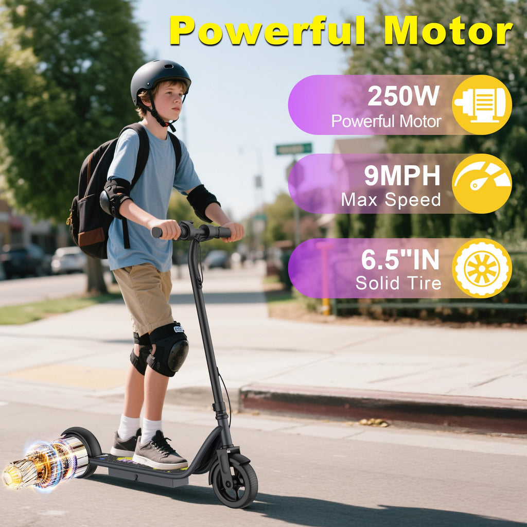 VOLPAM Electric Scooter, 350W/500W Powerful Motor, 8.5"/10" Solid Tires, 19/22Mph, 28/23/21/16 Miles Max Range, Dual Braking