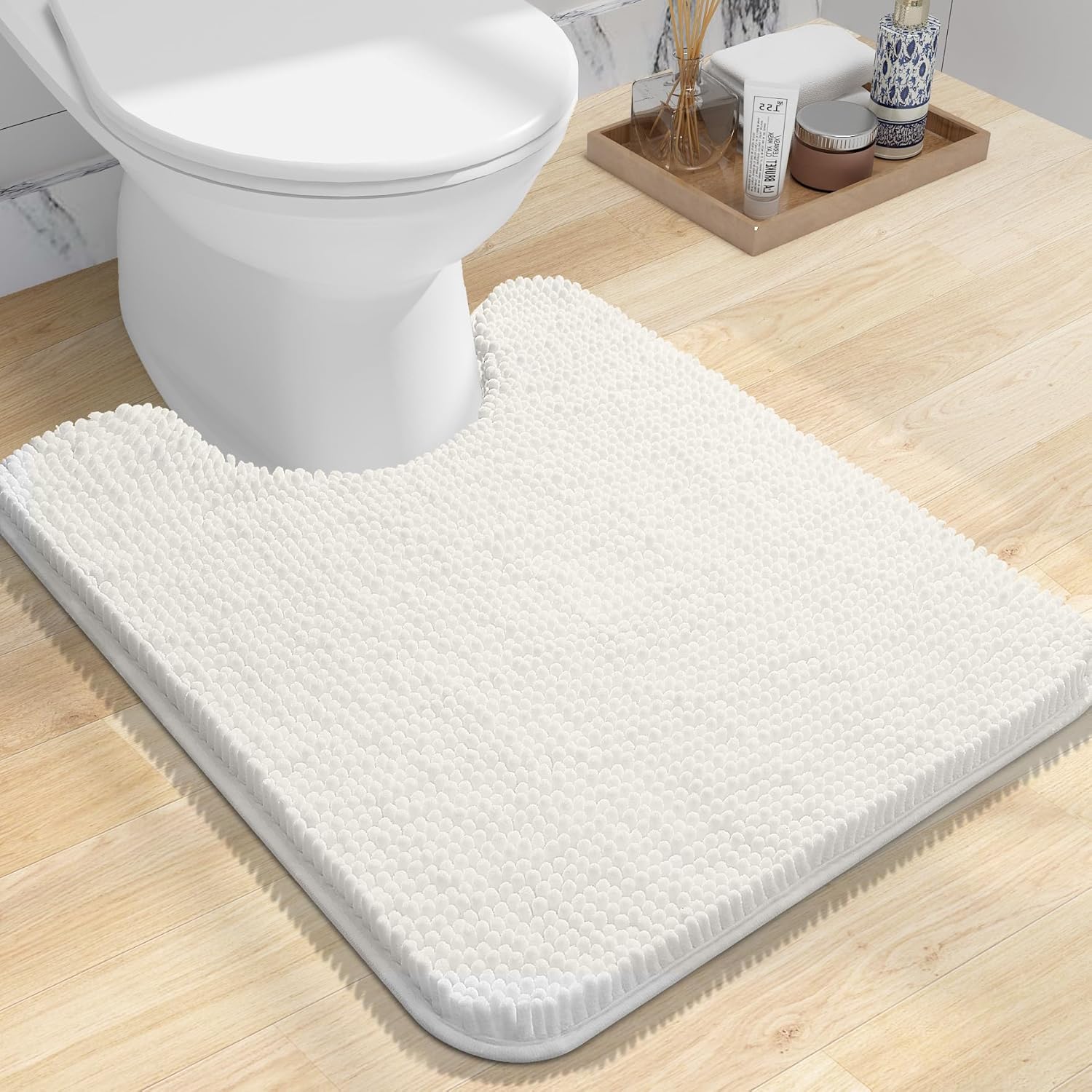 OLANLY Bathroom Rugs 30x20, Extra Soft Absorbent Chenille Bath Rugs, Rubber Backing Quick Dry, Machine Washable Bath Mats for Bathroom Floor, Tub and Shower, Home Decor Accessories, Grey