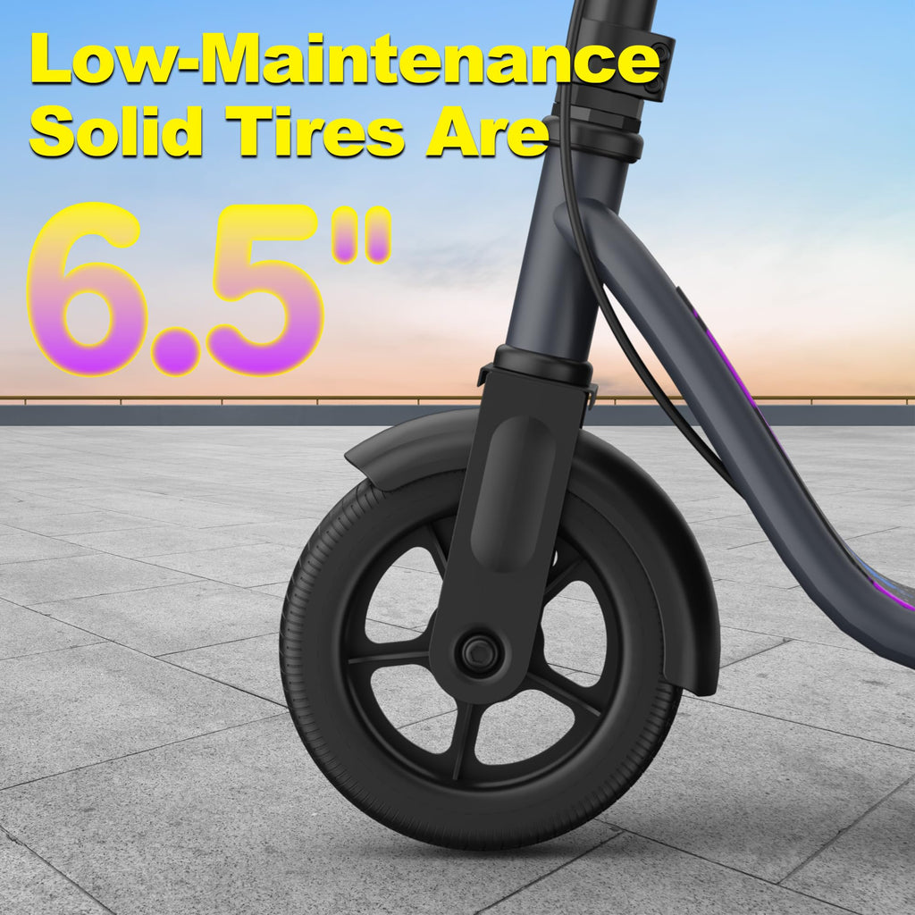 VOLPAM Electric Scooter, 350W/500W Powerful Motor, 8.5"/10" Solid Tires, 19/22Mph, 28/23/21/16 Miles Max Range, Dual Braking