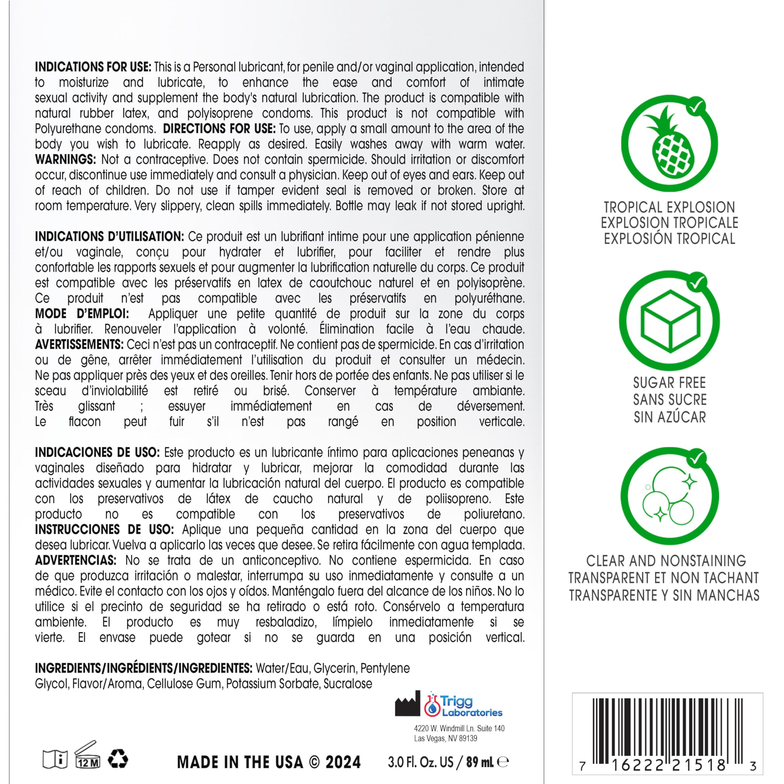 Wet Sexy Strawberry Premium Flavored Edible Lube for Men, Women and Couples | Long-Lasting, Condom Safe, Sugar Free, 9 fl oz