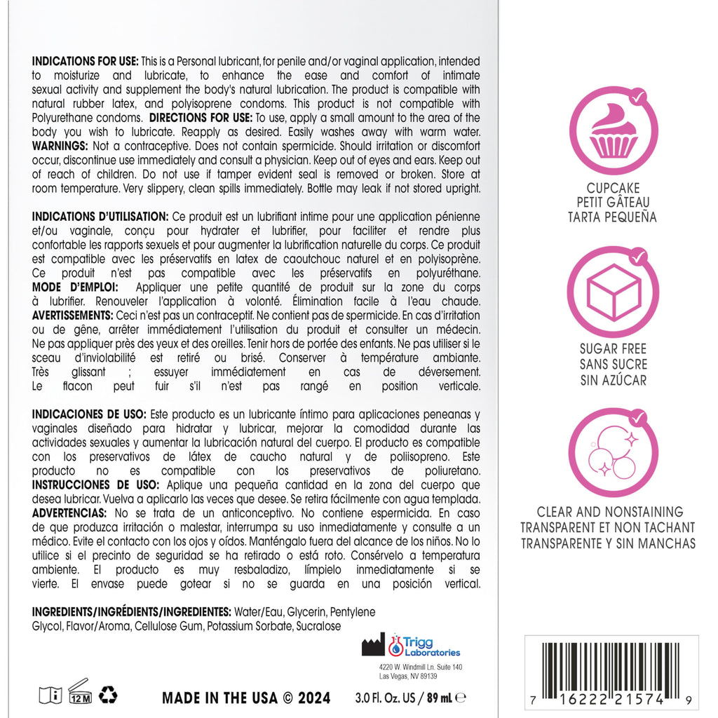 Wet Sexy Strawberry Premium Flavored Edible Lube for Men, Women and Couples | Long-Lasting, Condom Safe, Sugar Free, 9 fl oz