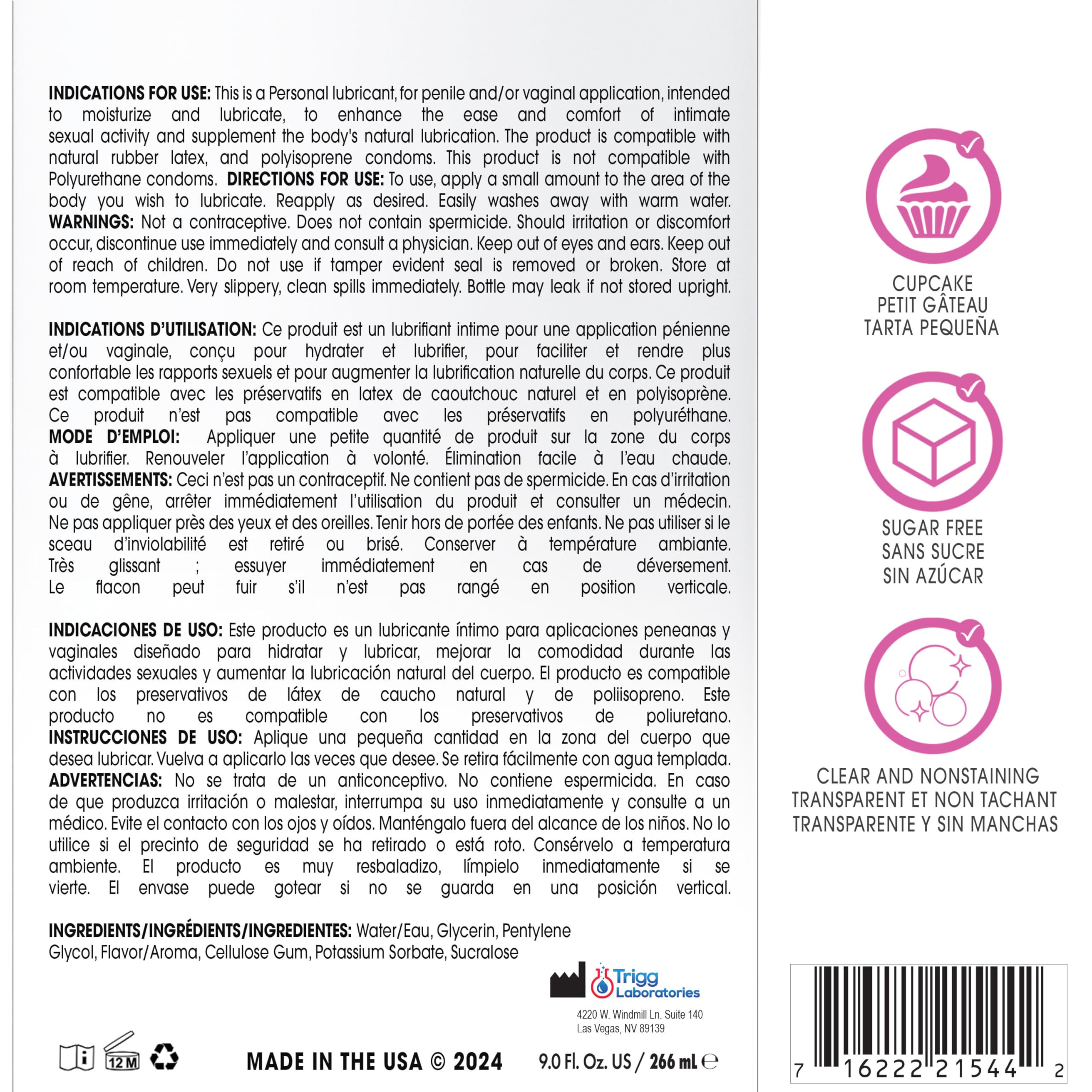 Wet Sexy Strawberry Premium Flavored Edible Lube for Men, Women and Couples | Long-Lasting, Condom Safe, Sugar Free, 9 fl oz