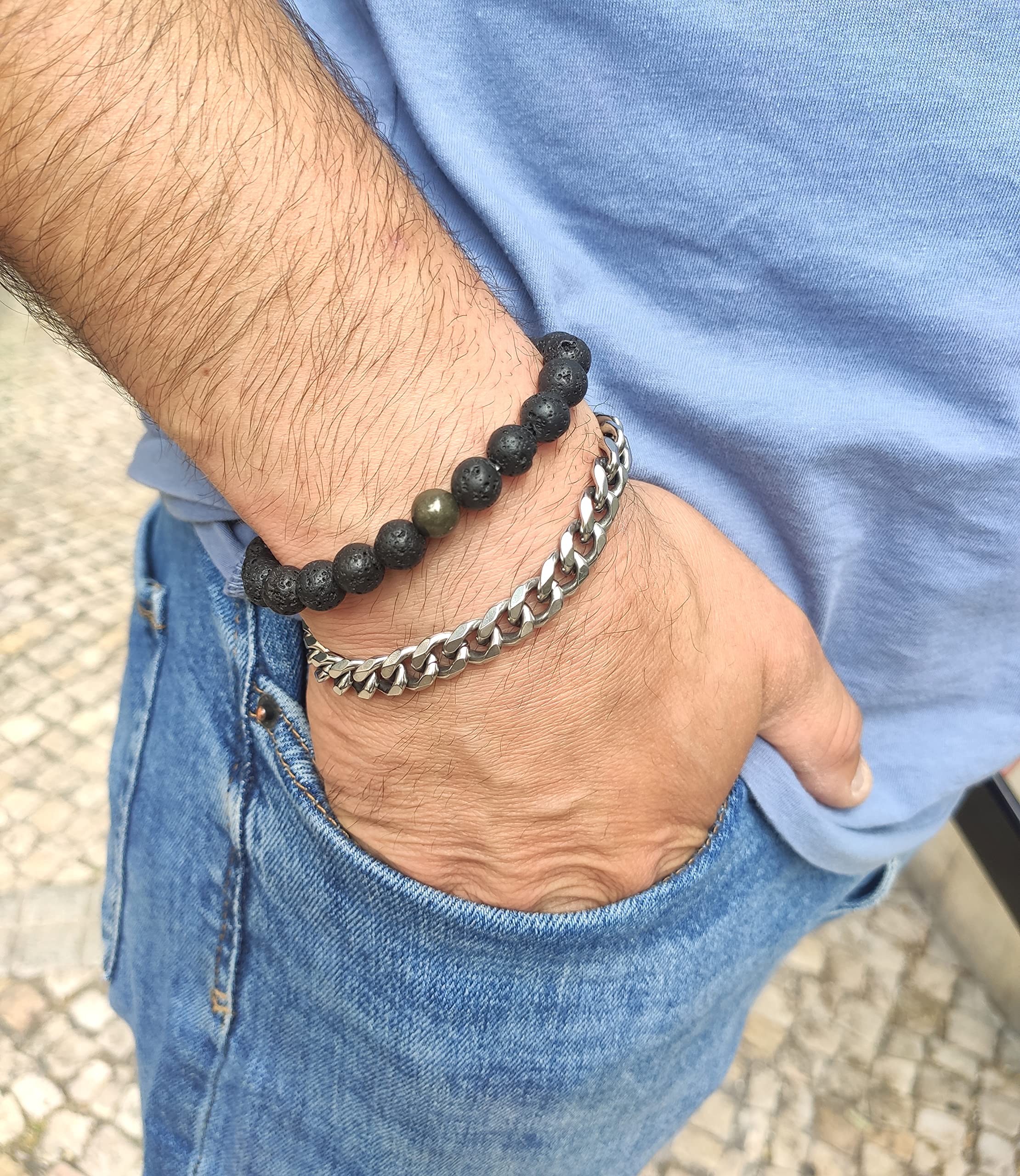 WFJ Black Obsidian Hematite Triple Protection Bracelets Set - Tiger Eye Beaded Natural Stone Bracelet for Men Women Gemstone (10MM)