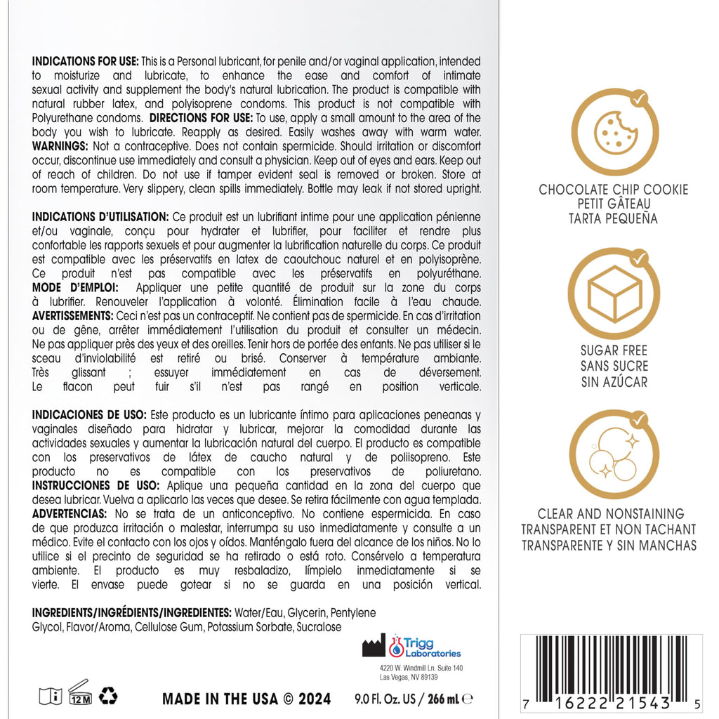 Wet Sexy Strawberry Premium Flavored Edible Lube for Men, Women and Couples | Long-Lasting, Condom Safe, Sugar Free, 9 fl oz