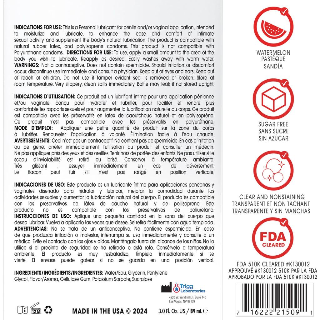 Wet Sexy Strawberry Premium Flavored Edible Lube for Men, Women and Couples | Long-Lasting, Condom Safe, Sugar Free, 9 fl oz