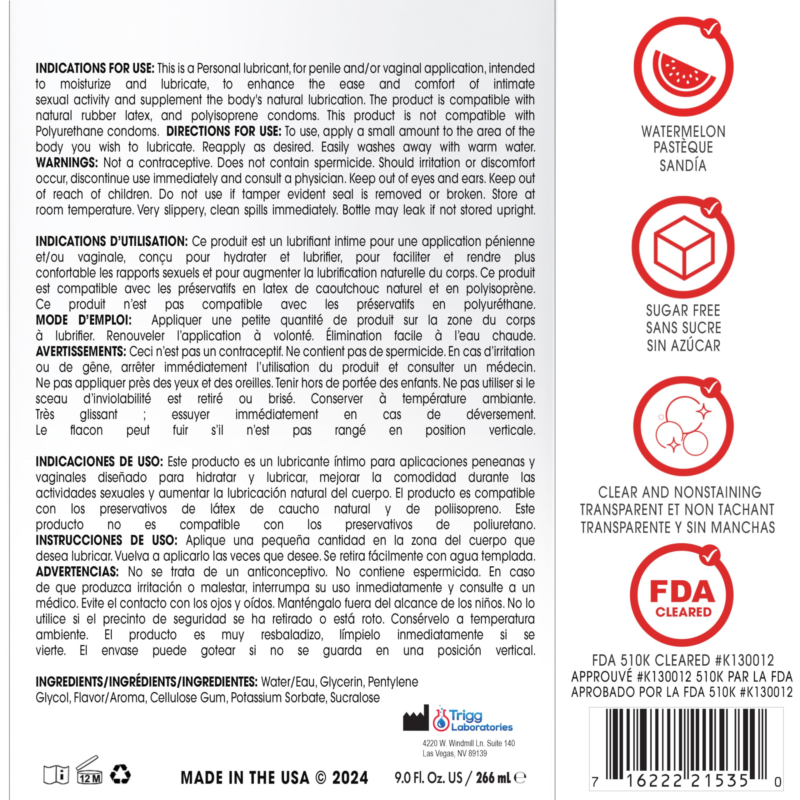 Wet Sexy Strawberry Premium Flavored Edible Lube for Men, Women and Couples | Long-Lasting, Condom Safe, Sugar Free, 9 fl oz